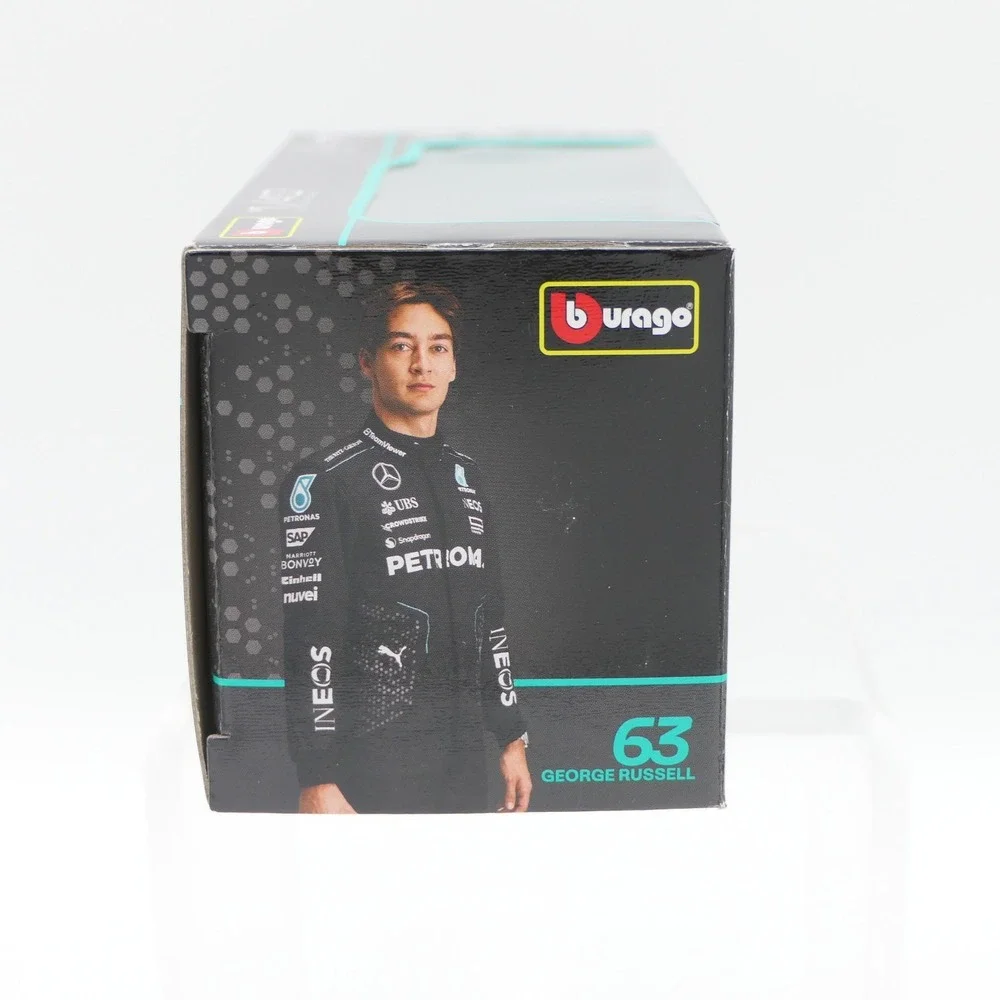 Bburago Mercedes AMG Petronas F1 W15 1/43 Diecast Metal Race Car Collectible Box